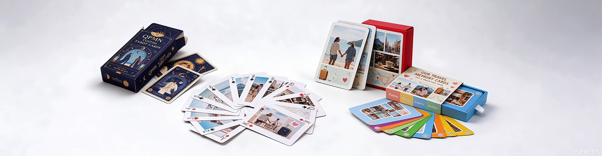 Custom printed cards , custom tarot cards, custom photo memory cards, personalized playing cards, custom card printing service