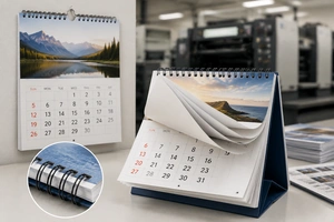 Premium calendar with durable wire binding and thick paper pages designed for long-term daily use