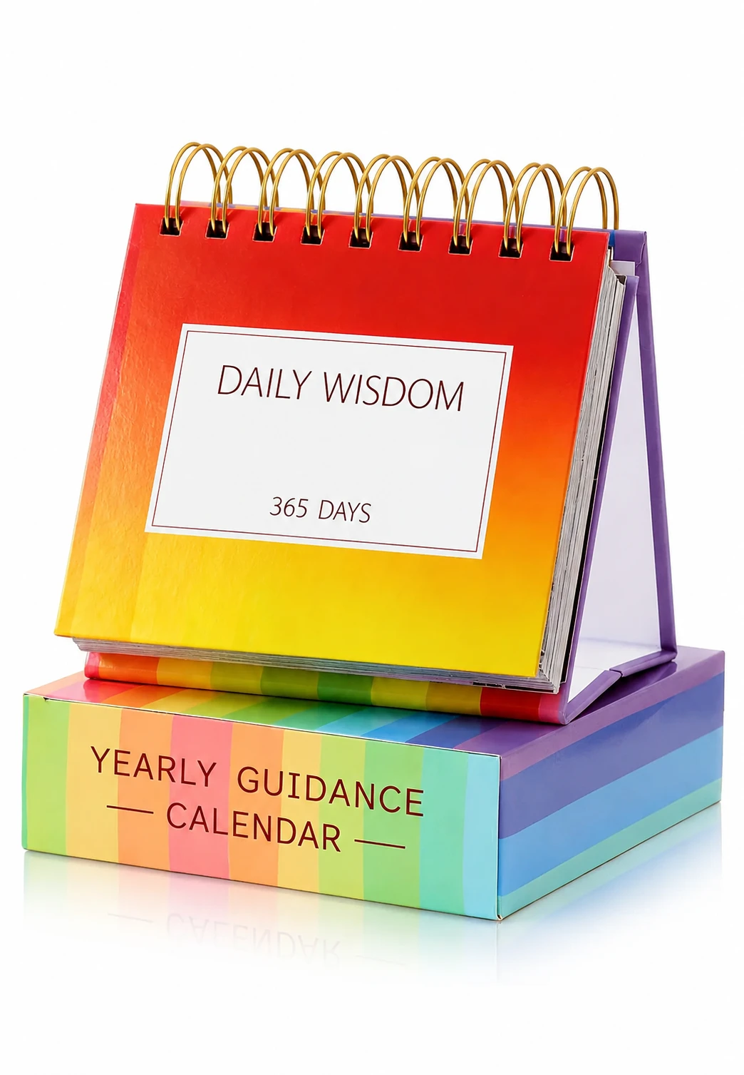 Custom spiral desk calendar printing with colorful design and premium binding