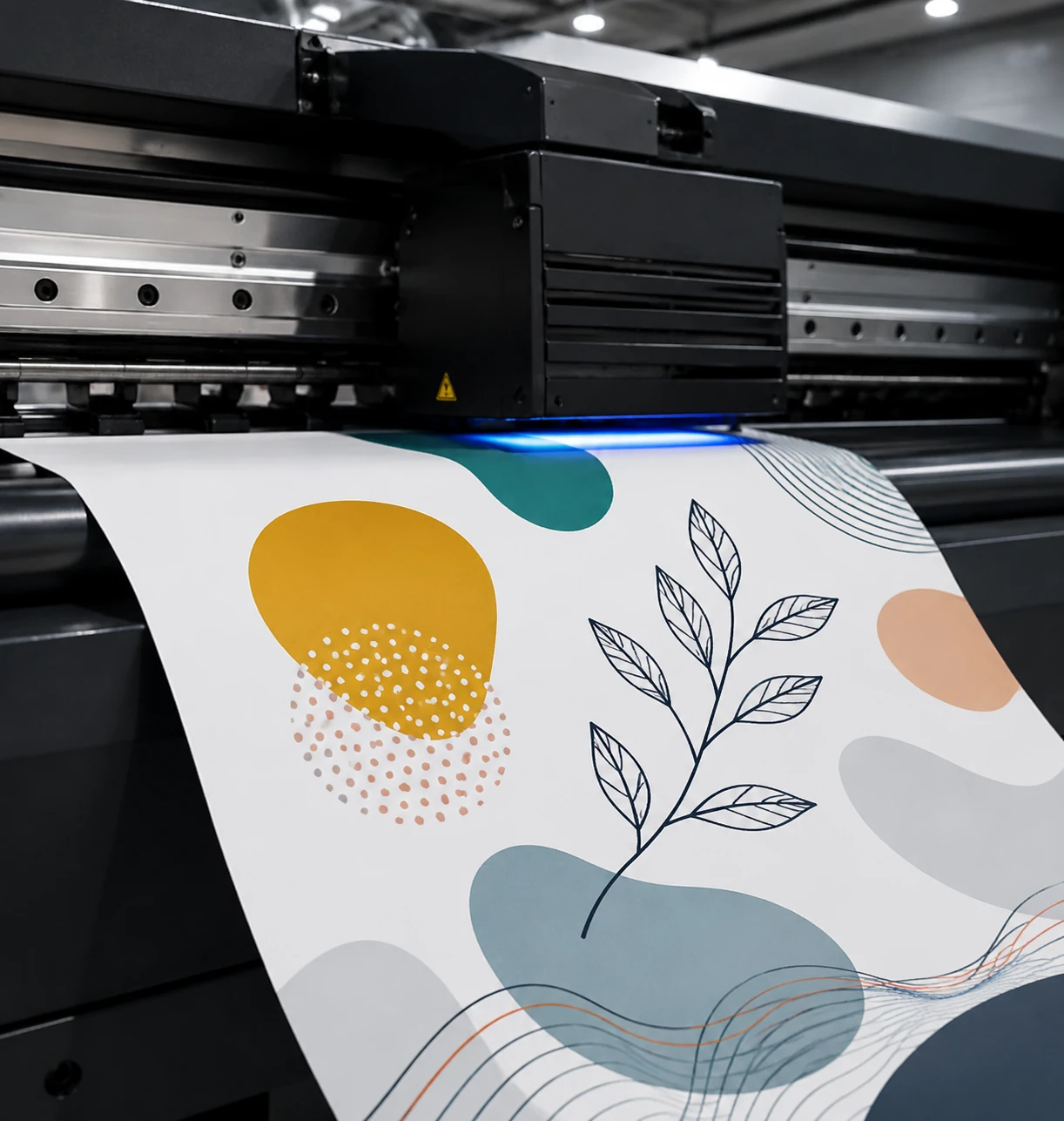 Digital printing machine printing process with high precision inkjet technology